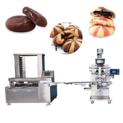 Máquina de línea de producción de galletas de relleno líquido con relleno de chocolate