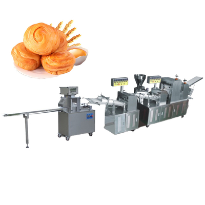 Línea de producción automática de pan triturado de pastelería con máquina de corte