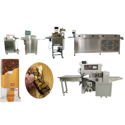 Maquinaria de fabricación de barras de proteínas de bocadillos línea de producción con máquina de embalaje
